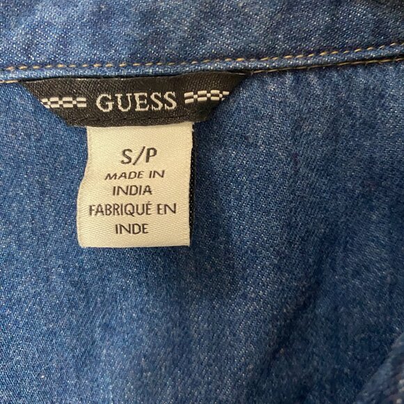 Guess Denim Long-Sleeve Blouse, S - Picture 6 of 8